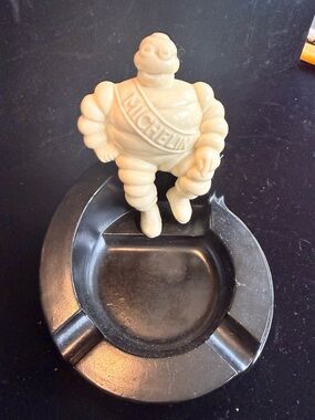 Michelin Bibendum Figure Ashtray - Cream Michelin Man